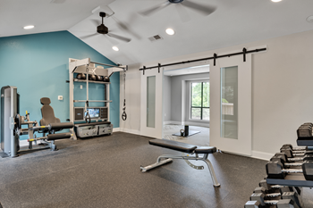 fitness center with equipment